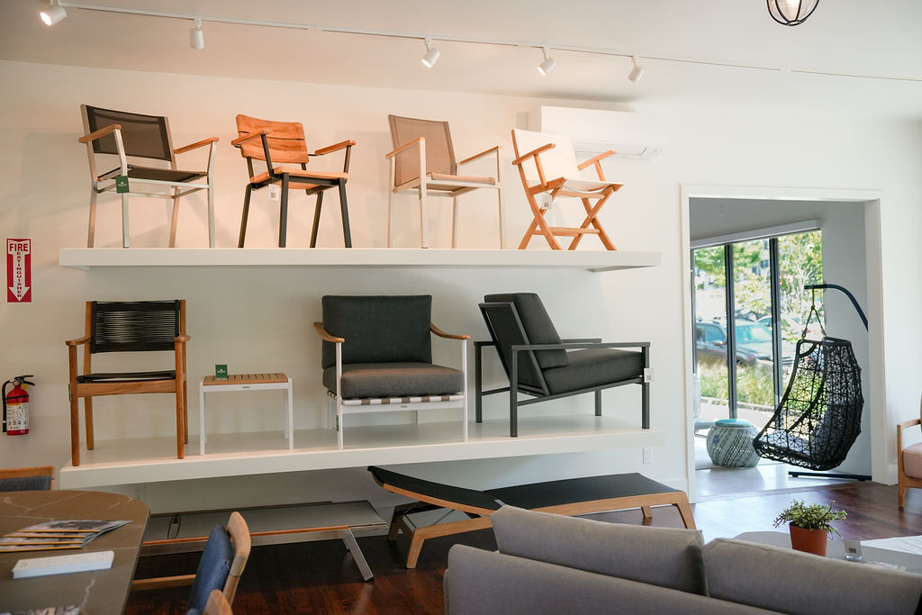 Terris Draheim outdoor furniture showroom located at 3030 NW Nicolai St., Portland, OR